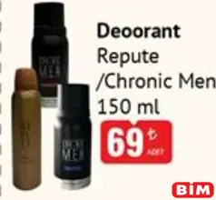 REPUTE/CHRONİC MEN DEODORANT ÇEŞİTLERİ 150 ML fiyat ve kampanya bilgisi